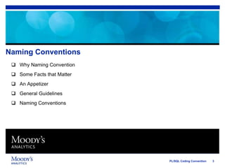 Plsql coding conventions | PPTX