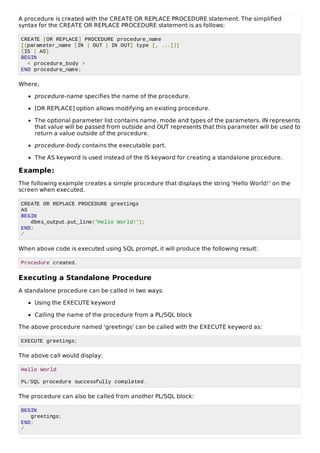 PL/SQL Complete Tutorial. All Topics Covered | PDF