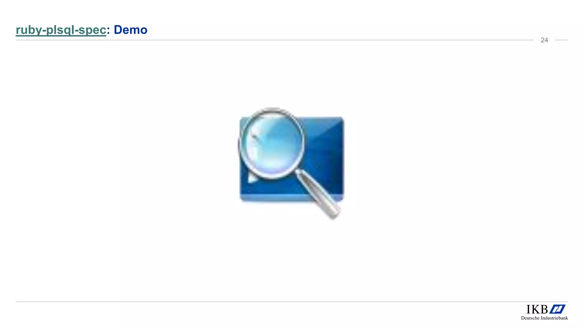 ruby-plsql-spec: Demo
24
 