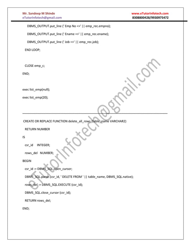 Plsql examples | PDF