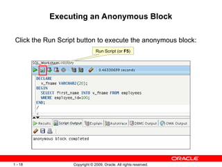 oracle online editor - run sql and pl sql without... Oracle PLSQL Fundamentals-Introduction to PL/SQL | PPT