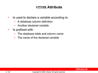 PLSQL Fundamentals-Declaring PL/SQL Variables | PPT