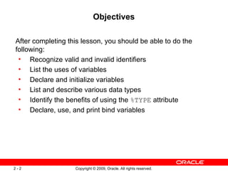 PLSQL Fundamentals-Declaring PL/SQL Variables | PPT