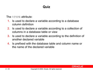 PLSQL Fundamentals-Declaring PL/SQL Variables | PPT