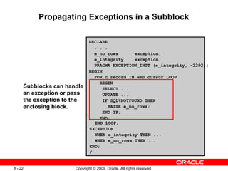 PLSQL Fundamentals PL/SQL Exceptions in Oracle | PPT