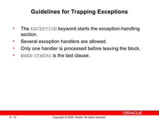 PLSQL Fundamentals PL/SQL Exceptions in Oracle | PPT