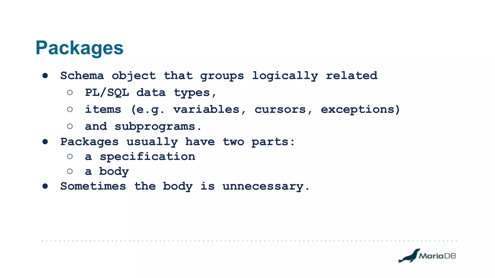 Writing powerful stored procedures in PL/SQL | PPT