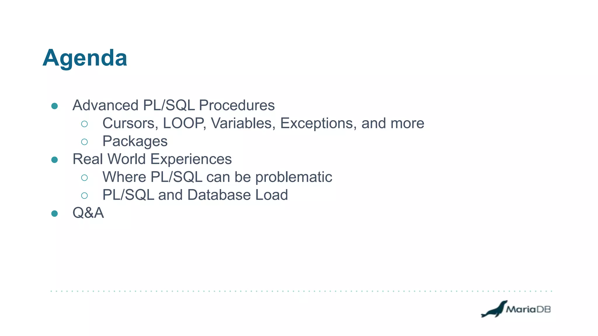 Writing powerful stored procedures in PL/SQL | PPT