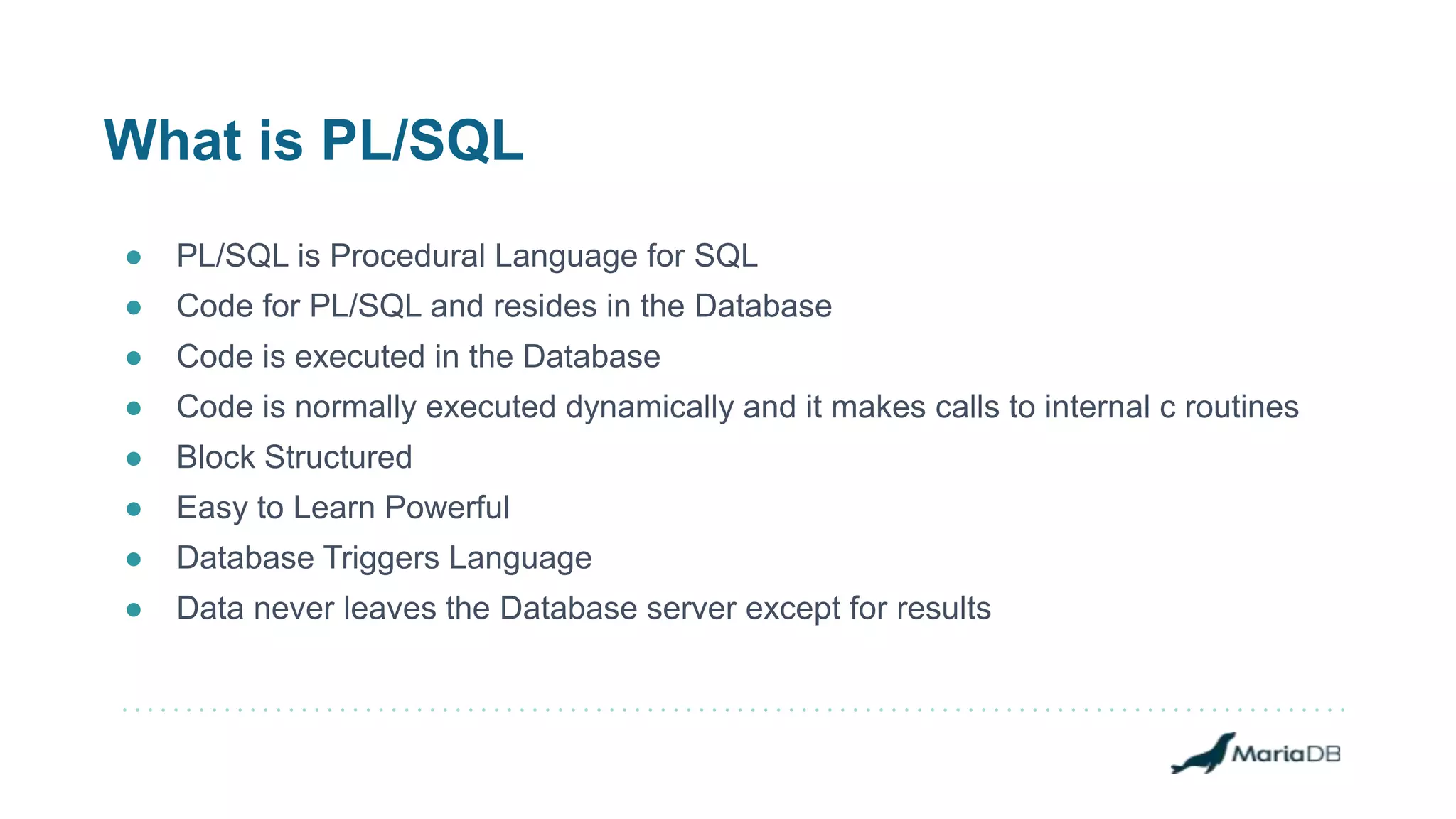 Writing powerful stored procedures in PL/SQL | PPT
