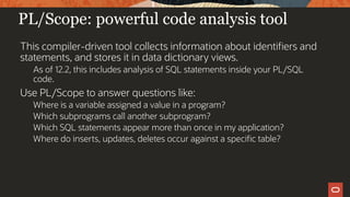 New Stuff in the Oracle PL/SQL Language | PPT