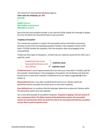 plsql notes.pdf for students Oracle databases | PDF