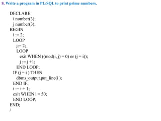 Plsql programs | PPTX