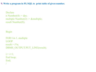 Plsql programs | PPTX