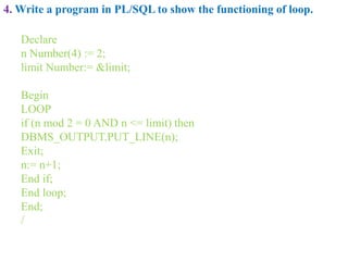 Plsql programs | PPTX