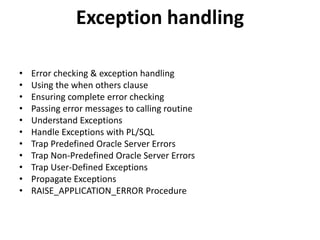 Pl sql training in pune | PPT | Free Download