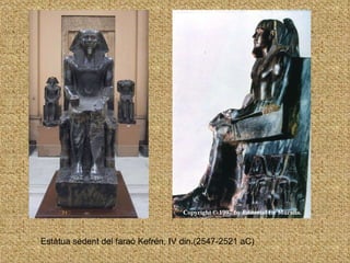 Estàtua sedent del faraó Kefrén, IV din.(2547-2521 aC) 