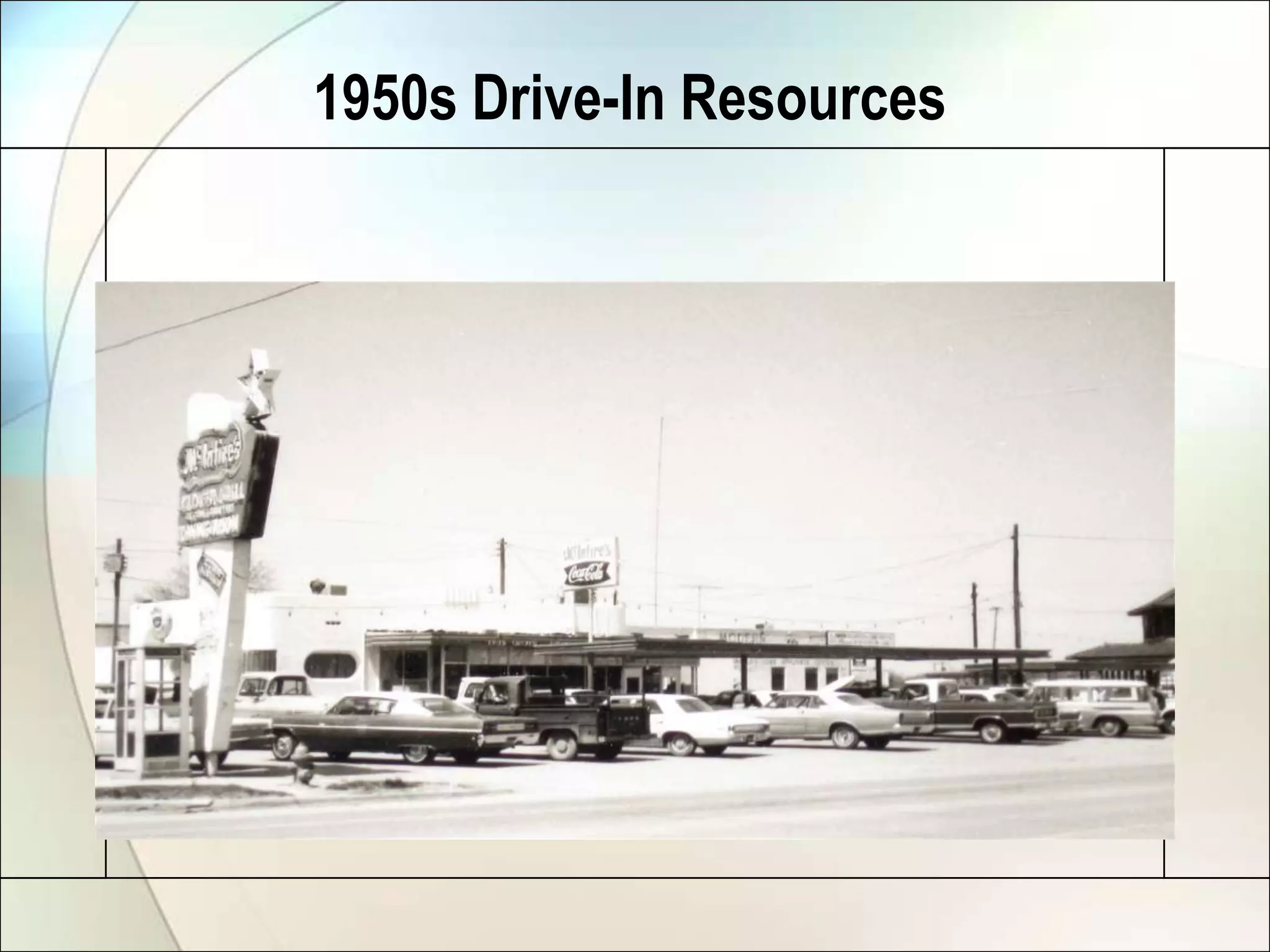 1950s Drive-In Resources