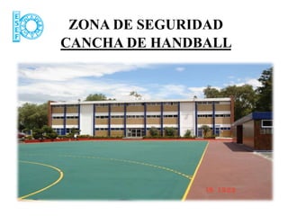 ZONA DE SEGURIDAD
CANCHA DE HANDBALL
 