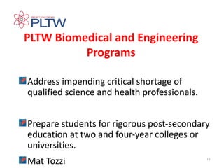 Matthew Tozzi PLTW Parent Night Presentation | PPT