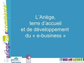L’Ariège, terre d’accueil et de développement  du « e-business » 