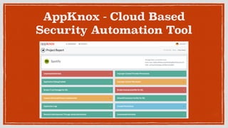 AppKnox - Cloud Based
Security Automation Tool
 