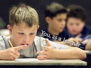 You,
               Text
                    as                          a lea
                                                     rner
                                                         ..   .


http://www.ﬂickr.com/photos/foreversouls/7318906/
 