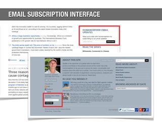 EMAIL SUBSCRIPTION INTERFACE
 