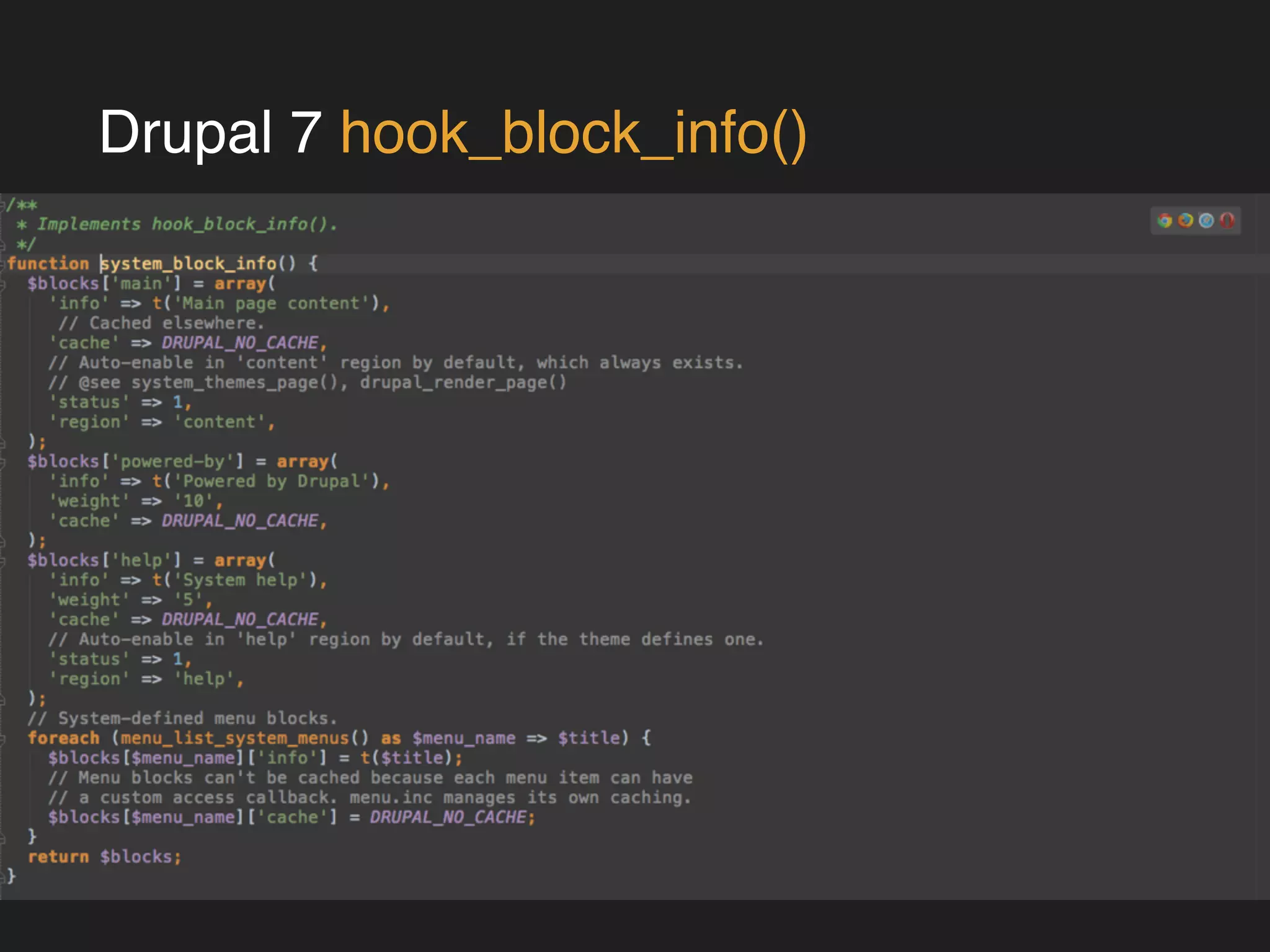 Drupal 7 hook_block_info() 
 