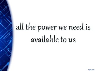 Plug Into the Power of God