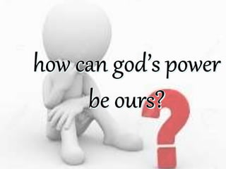 Plug Into the Power of God