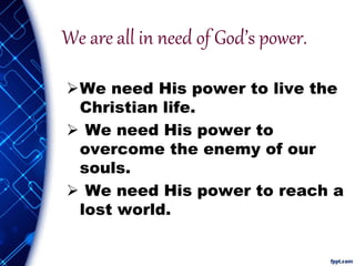 Plug Into the Power of God