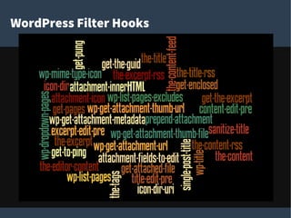 WordPress Filter Hooks
 