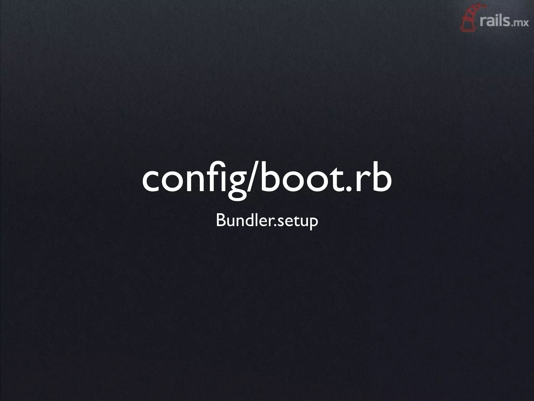 conﬁg/boot.rb
   Bundler.setup
 