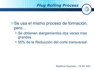 Plug rolling process | PPT