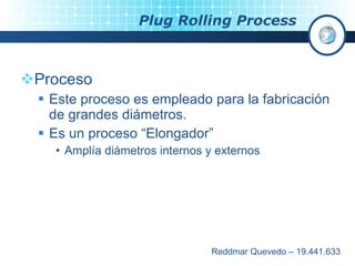 Plug rolling process | PPT