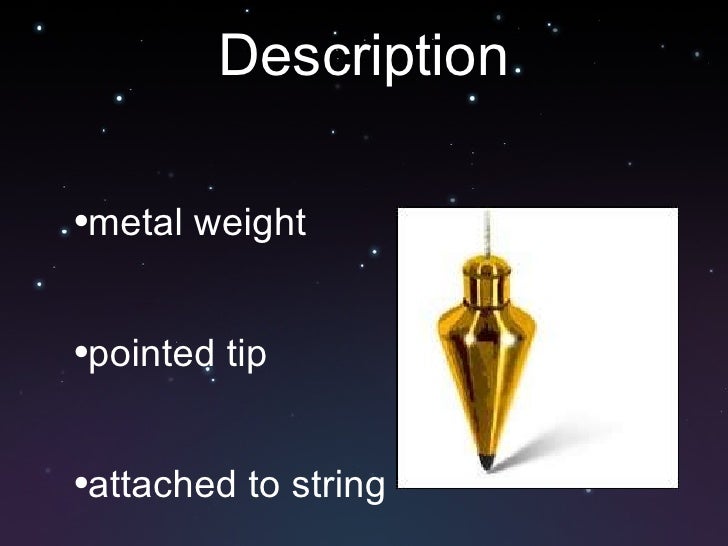 plumb bob and string line