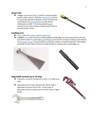 Different Types of Hand Tools and their Uses