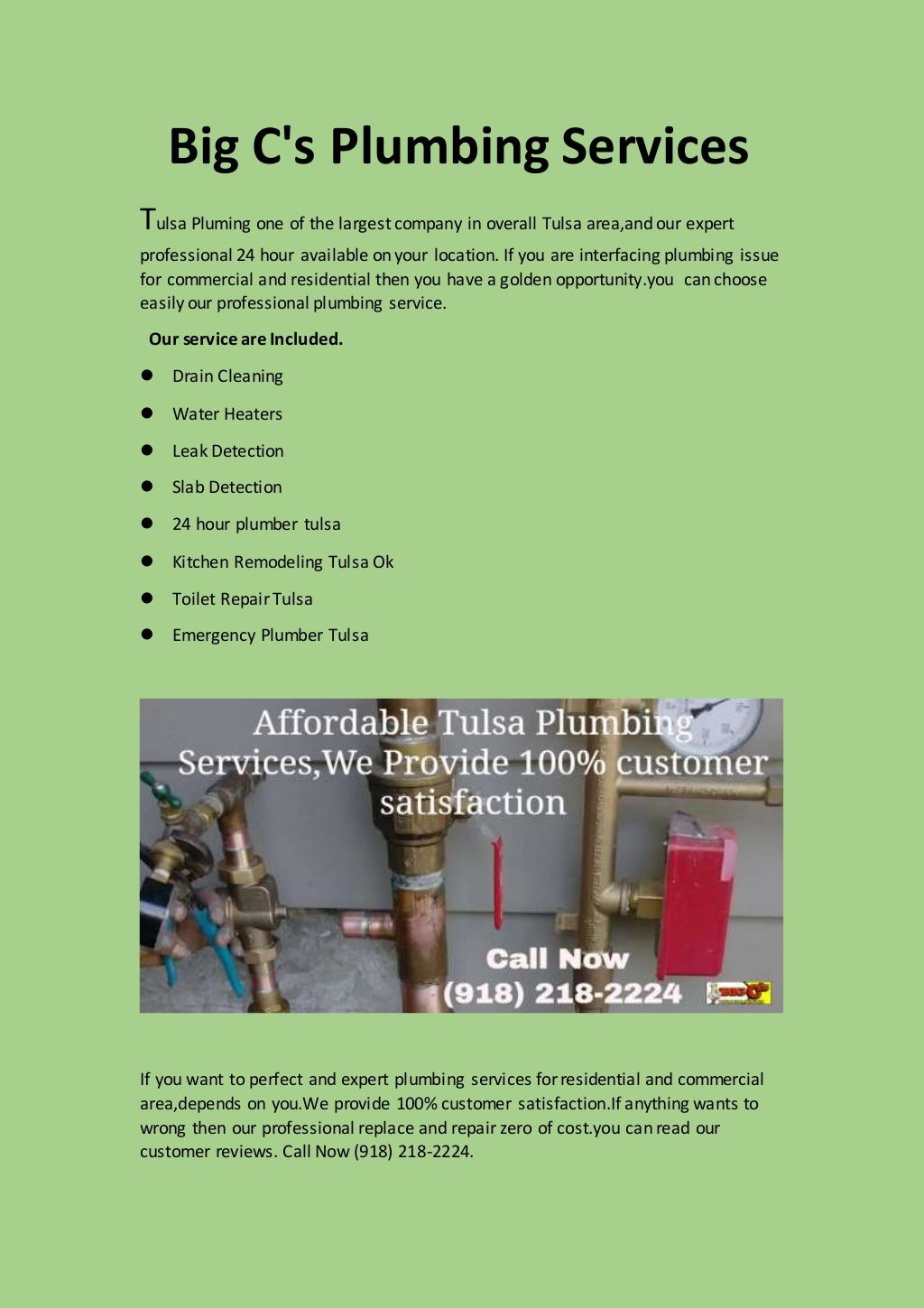 Plumbers in tulsa ok