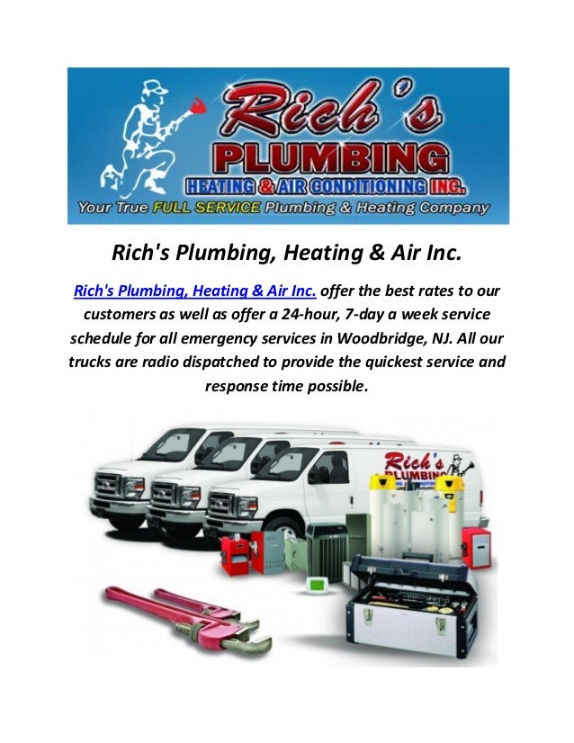 Plumbers In Woodbridge, NJ Rich's Plumbing, Heating & Air Inc.