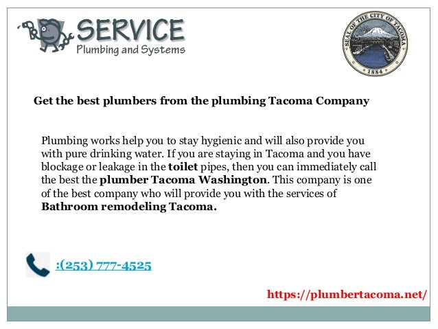 Get The Best Plumbers From The Plumbing Tacoma Company