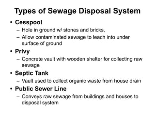 Sewage Types PLUMBING.ppt.pdf EDUCATION FOR HOME ECONOMIC | PDF