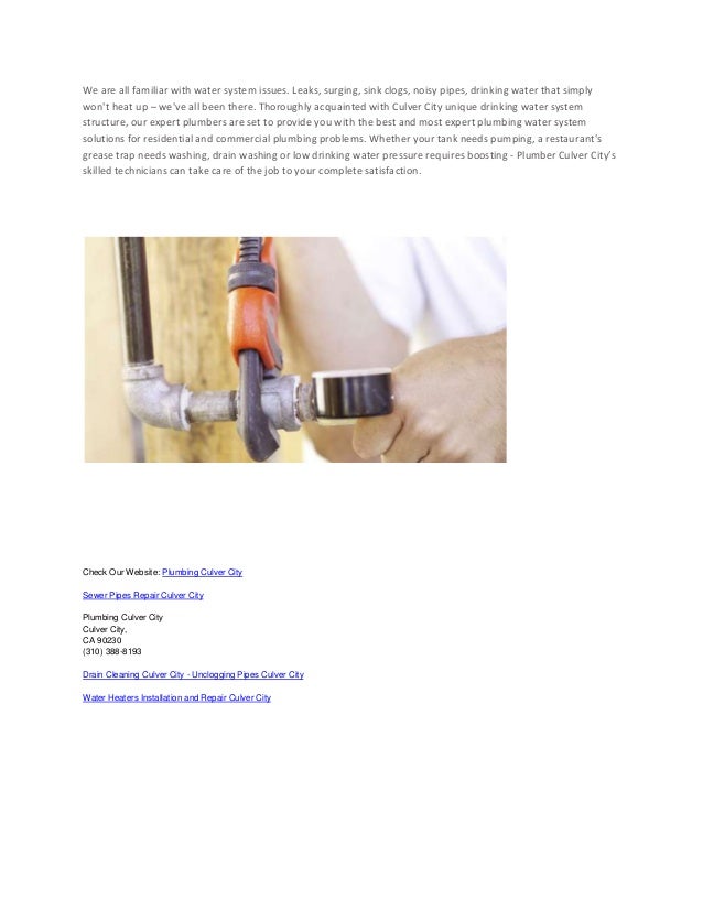 Plumbing culver city