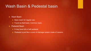 Basic Basin Plumbing fixtures in multi storied building & residence | PPTX