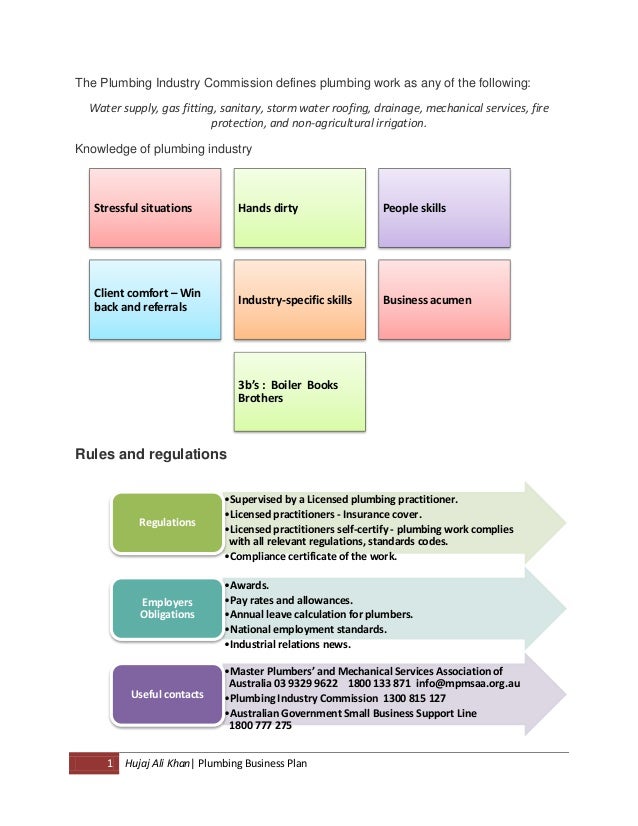 plumbing company business plan