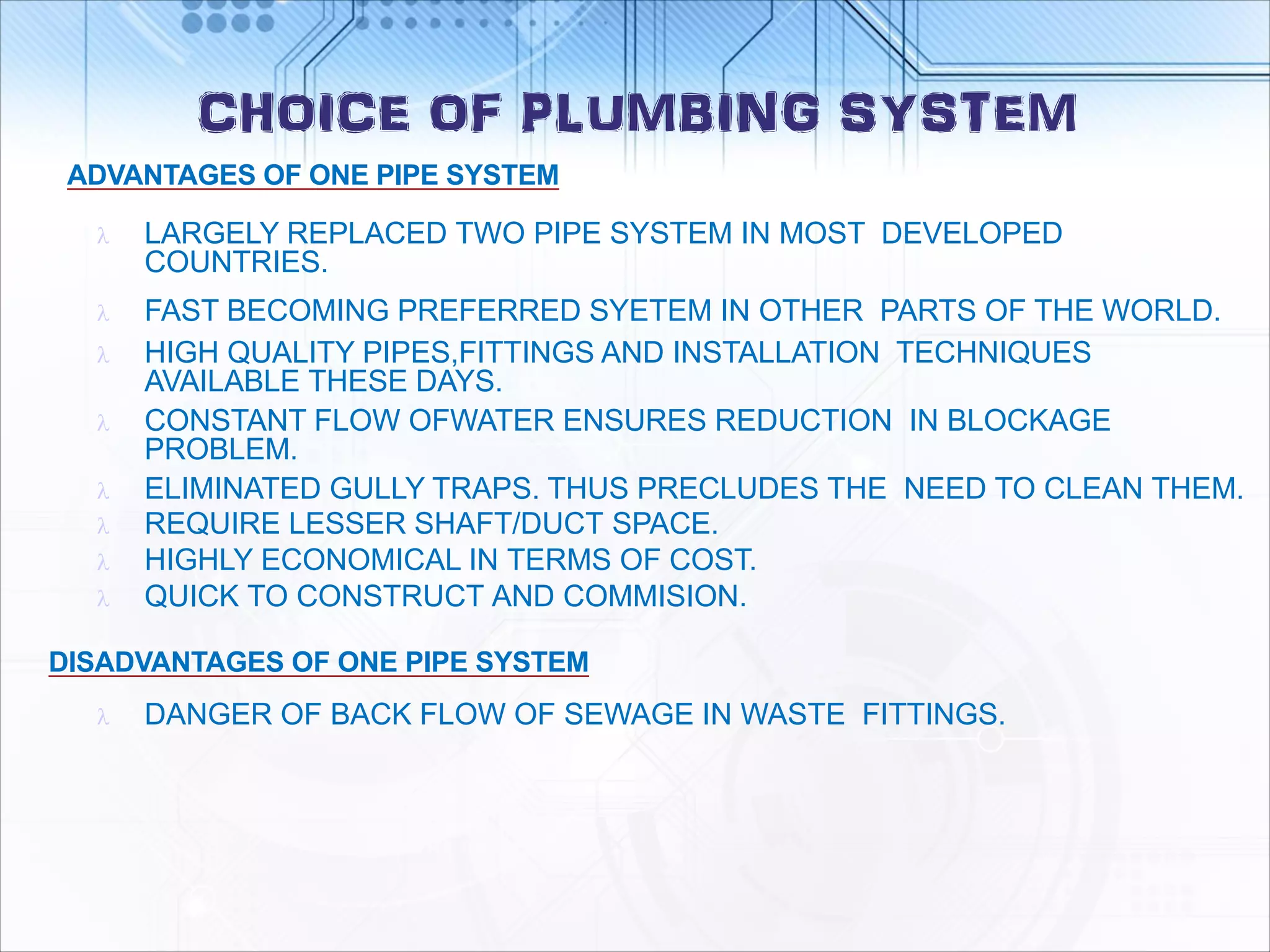 Plumbing services in high rise building and group housing | PDF