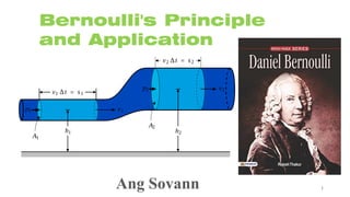1
Bernoulli's Principle
and Application
Ang Sovann
 
