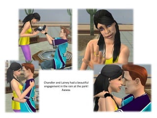 Chandler and Lainey had a beautiful
engagement in the rain at the park!
             Awww.
 