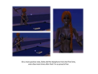 On a more positive note, Dotty did the Xylophone trick shot first time,
       and a few more times after that! I’m so proud of her.
 