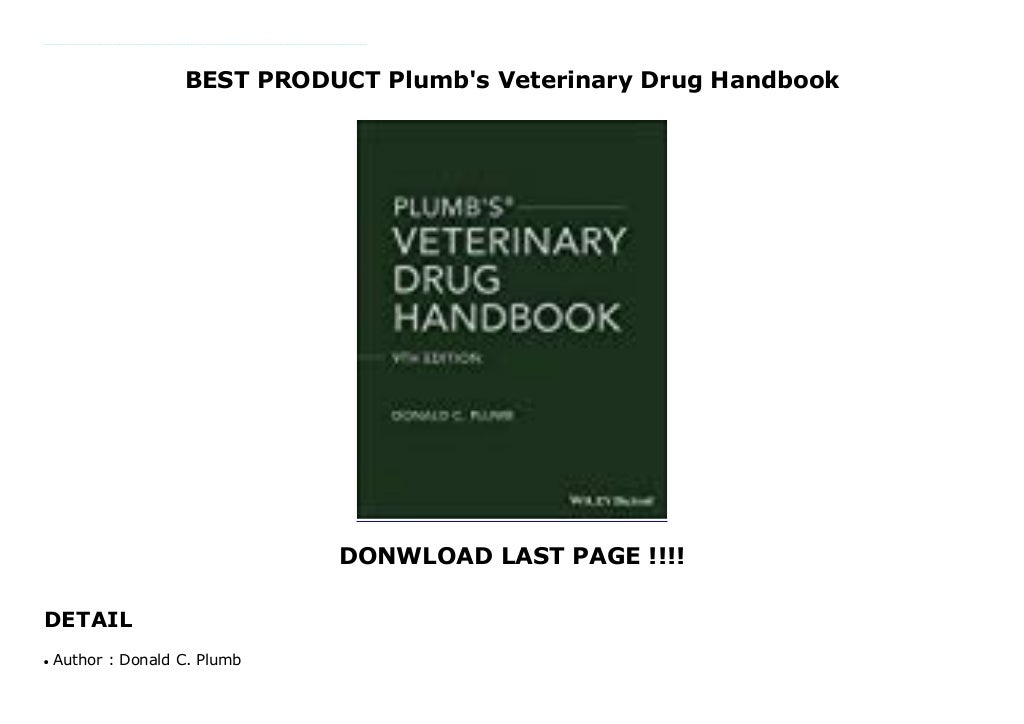 BEST PRODUCT Plumb's Veterinary Drug Handbook