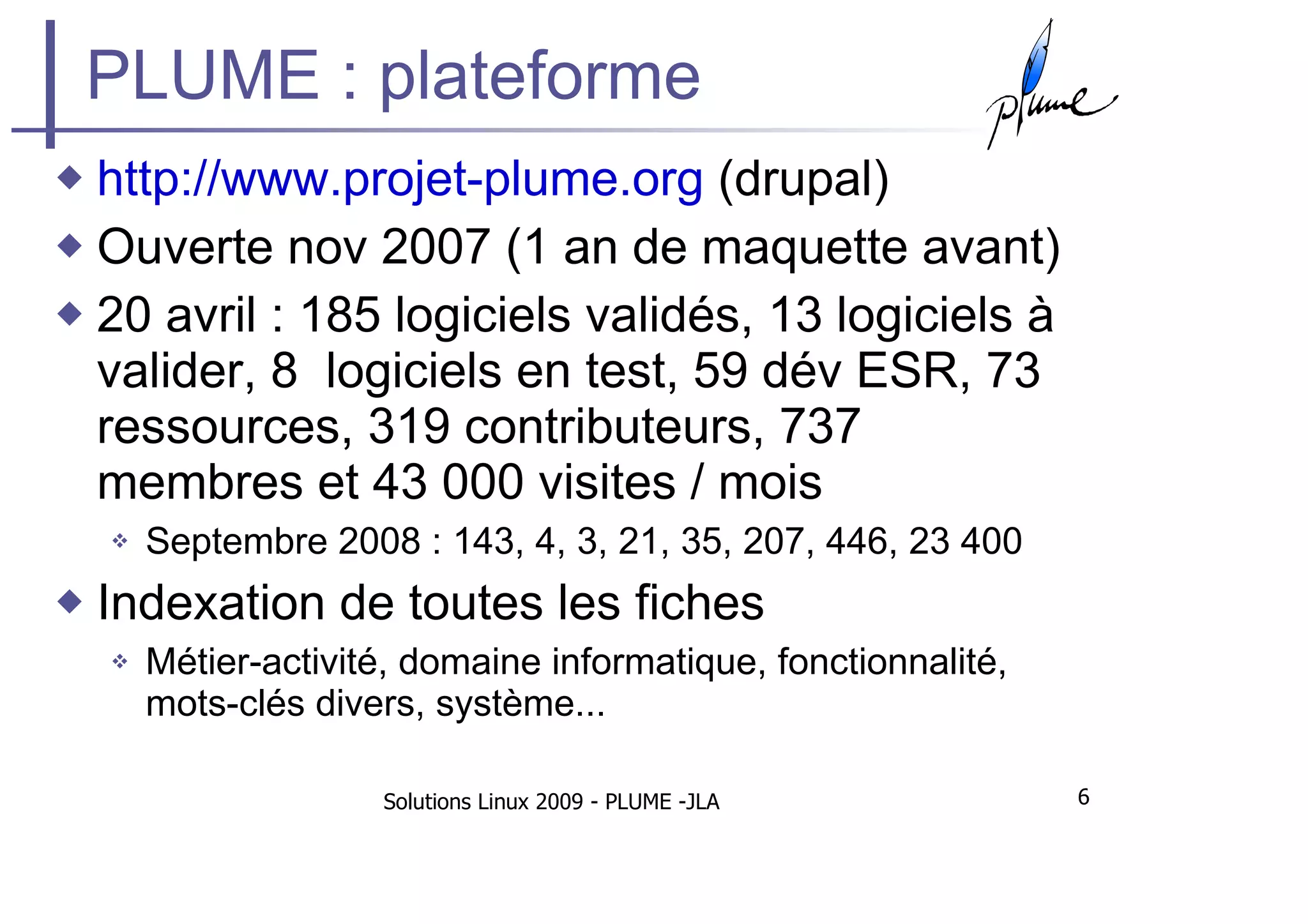 Plume Solutions Linux 2009